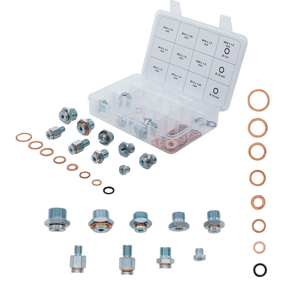 BGS technic BGS70184 ASSORTIMENTO 63 PEZZI PER RIPARAZIONE TAPPO DI SCARICO OLIO Dinamitek 2