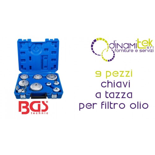 JUEGO DE 9 LLAVES UNIVERSALES PARA COPAS DE FILTRO DE ACEITE BGS8667 BGS TECHNIC Dinamitek 1