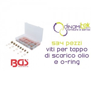 KIT DE VIS DE BOUCHON DE VIDANGE D'HUILE BGS 534 PIèCES ET JOINT TORIQUE EN CUIVRE | FERMEC Dinamitek 1