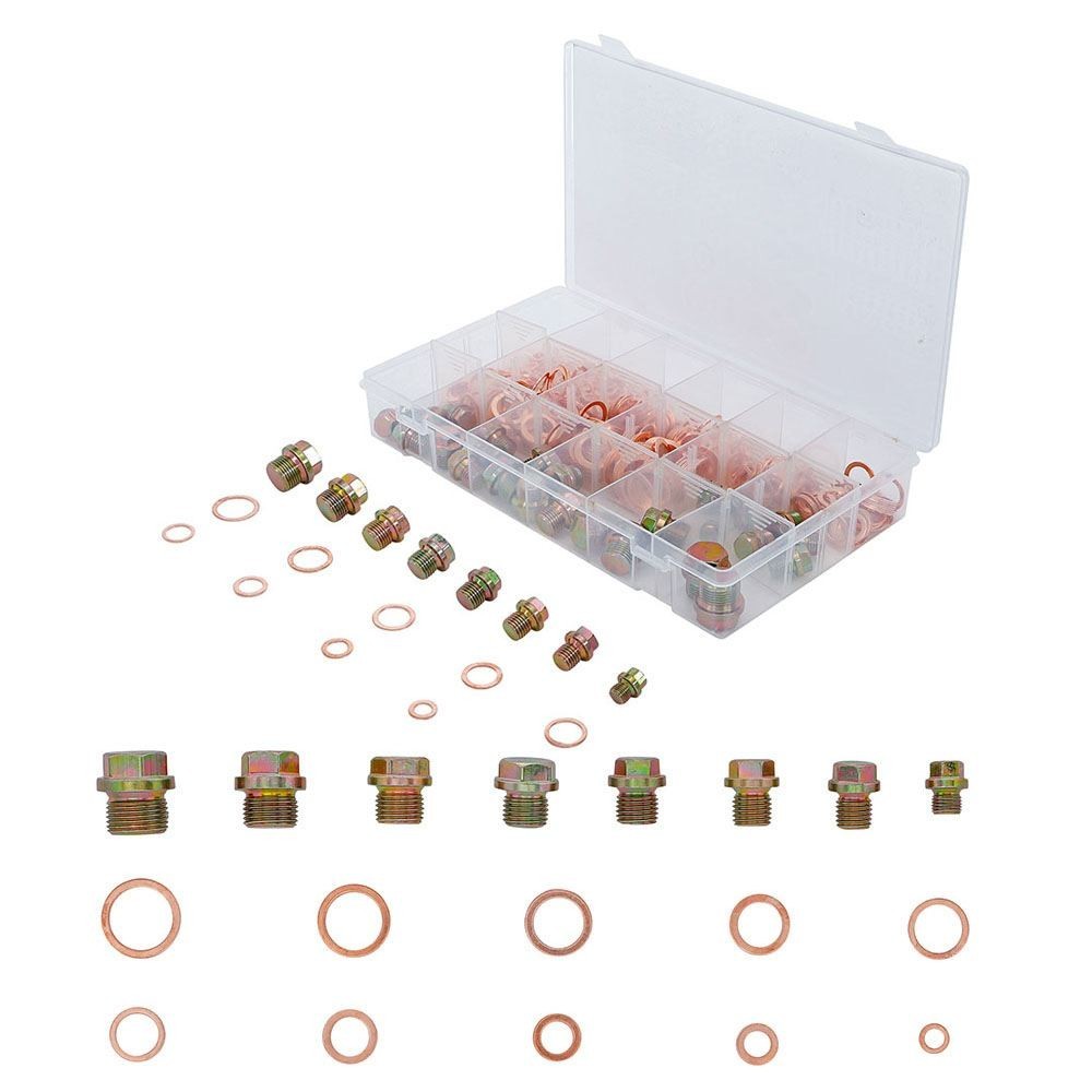KIT DE 534 TORNILLOS PARA TAPóN DE DRENAJE DE ACEITE Y JUNTA TóRICA DE COBRE BGS | FERMEC Dinamitek 2