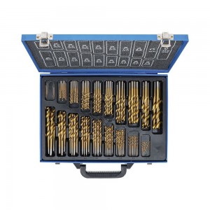SATZ MIT 170 TITANBESCHICHTETEN HSS-BOHRERN - 1-10 MM DIN 338 - BGS1994 BGS TECHNIC Dinamitek 3