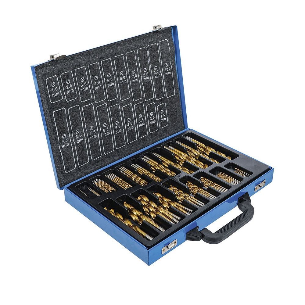 SATZ MIT 170 TITANBESCHICHTETEN HSS-BOHRERN - 1-10 MM DIN 338 - BGS1994 BGS TECHNIC Dinamitek 4