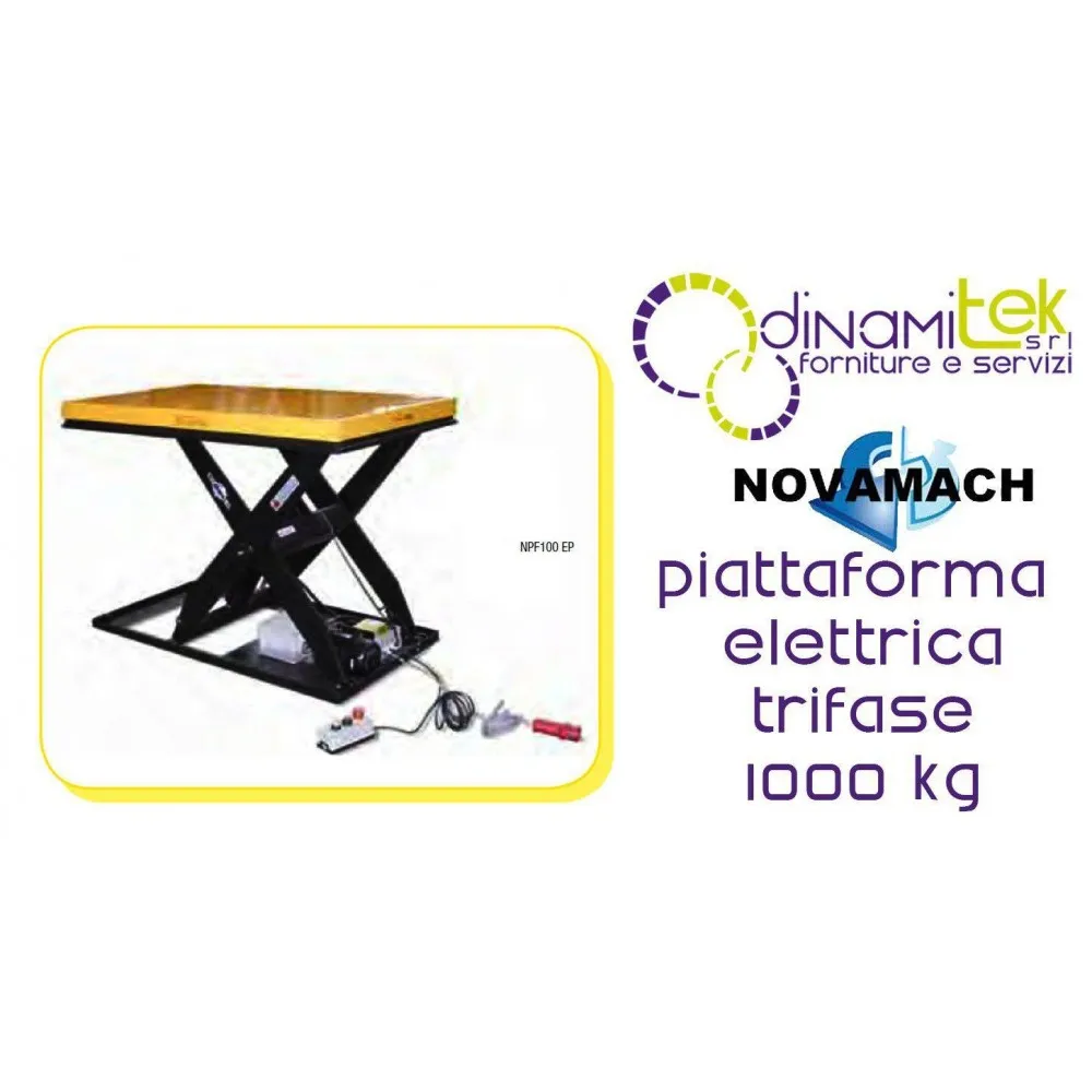 NPF100EP PLATAFORMA ELECTRO-HIDRáULICO DE LAS TRES DE LA FASE DE CAPACIDAD DE CARGA 1000 KG NOVAMACH Dinamitek 1