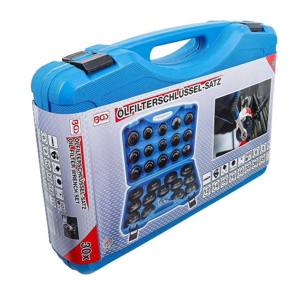 SET OF 30 UNIVERSAL ECONOMY-VERSION OIL FILTER CUP WRENCHES BGS9787 BGS TECHNIC Dinamitek 4