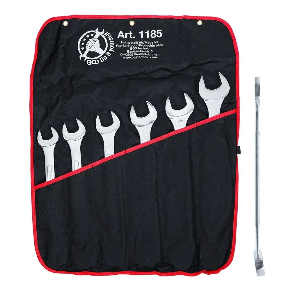 SET OF 6 EXTRA-LONG COMBINATION WRENCHES BGS 34-50MM BGS1185 Dinamitek 2