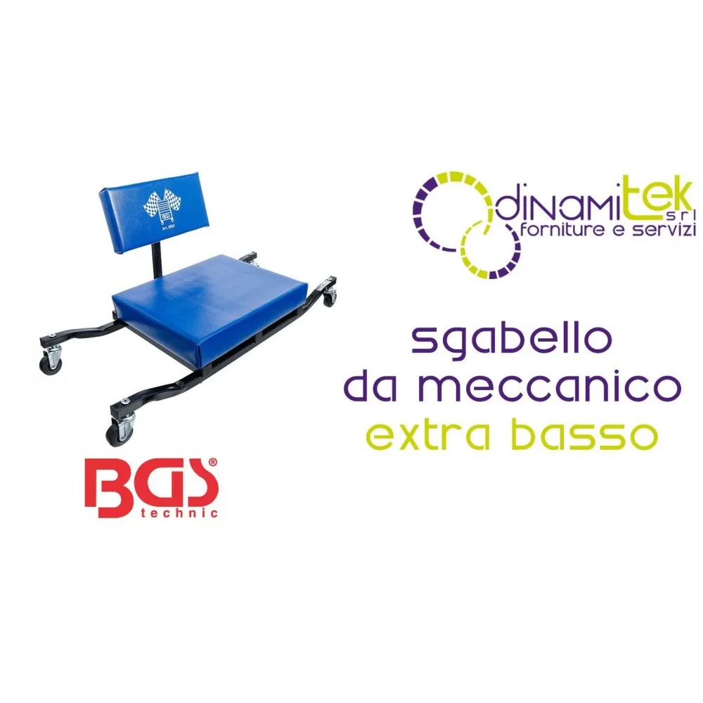 BGS technic BGS2852 SGABELLO DA MECCANICO EXTRA BASSO Dinamitek 1
