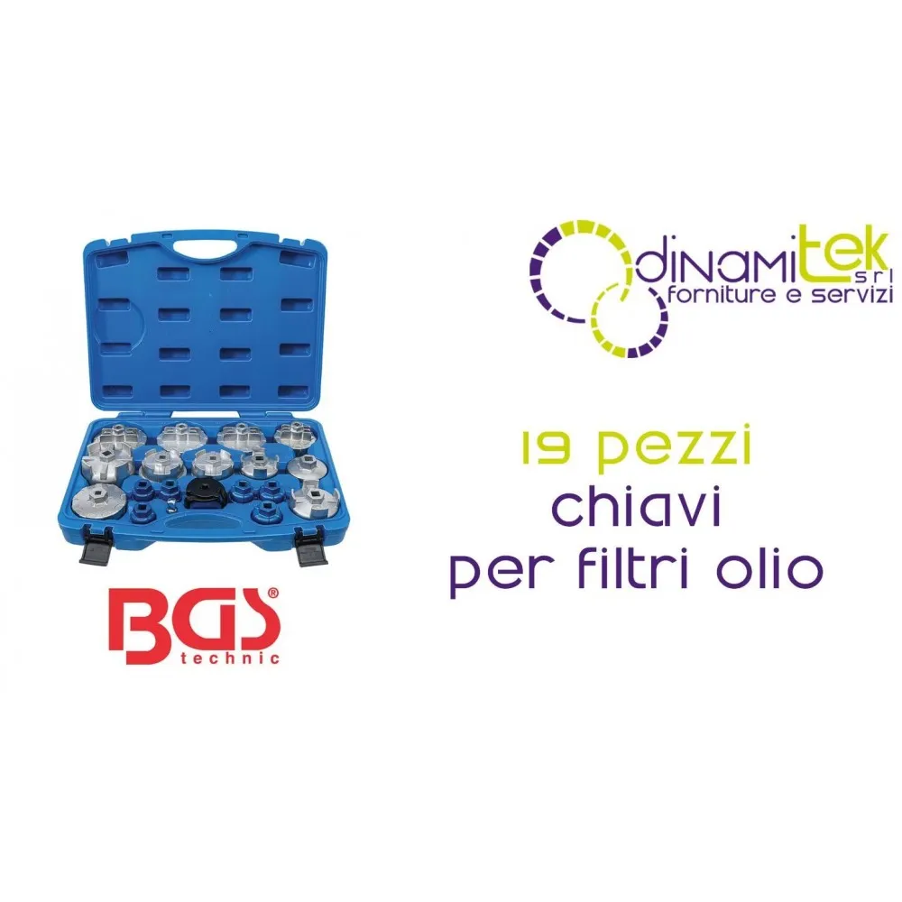 BGS technic BGS6786 SET 19 PEZZI CHIAVI PER FILTRI OLIO Dinamitek 1