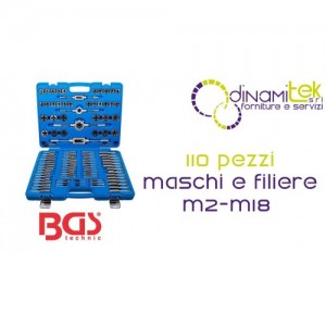 BGS technic BGS1900 SET 110 PEZZI MASCHI E FILIERE M2-M18 Dinamitek 1