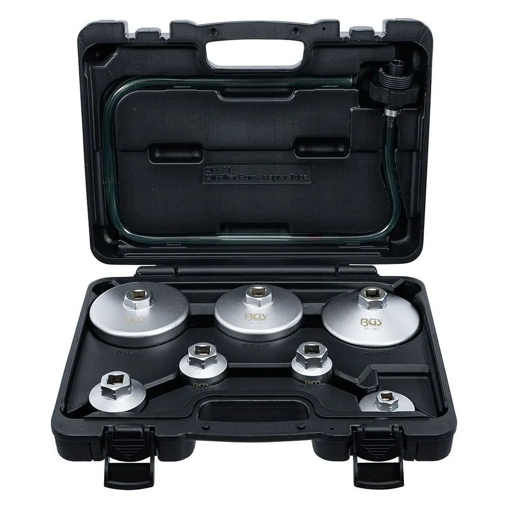 BGS technic BGS72054 SET 8 PEZZI CHIAVI A TAZZA PER FILTRI OLIO CON TUBO DI SCARICO Dinamitek 4