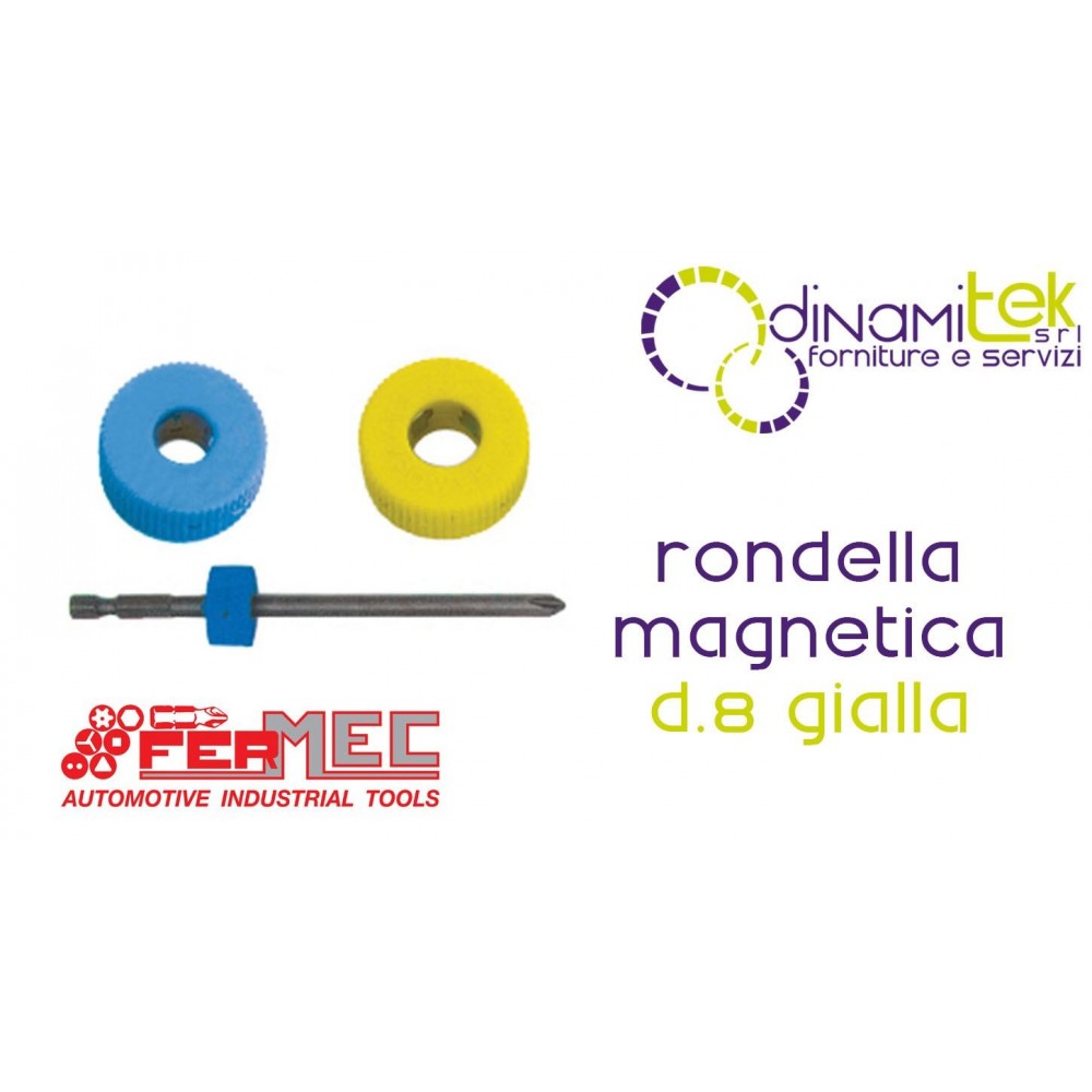 RONDELLE MAGNéTIQUE MAG8, DIAMèTRE 8 MM, JAUNE | AIMANT FERMEC TOOL - DYNAMITEK Dinamitek 1