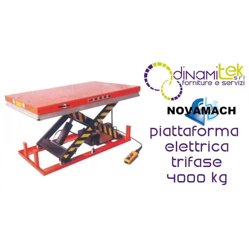 NPF400EL PLATE-FORME éLECTRO-HYDRAULIQUE à TROIS-PHASE FLOW 4000KG NOVAMACH Dinamitek 1
