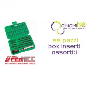 CAJA DE INSERTOS SURTIDOS DE 99 PIEZAS | HERRAMIENTAS PROFESIONALES BIT-99 FERMEC Dinamitek 1