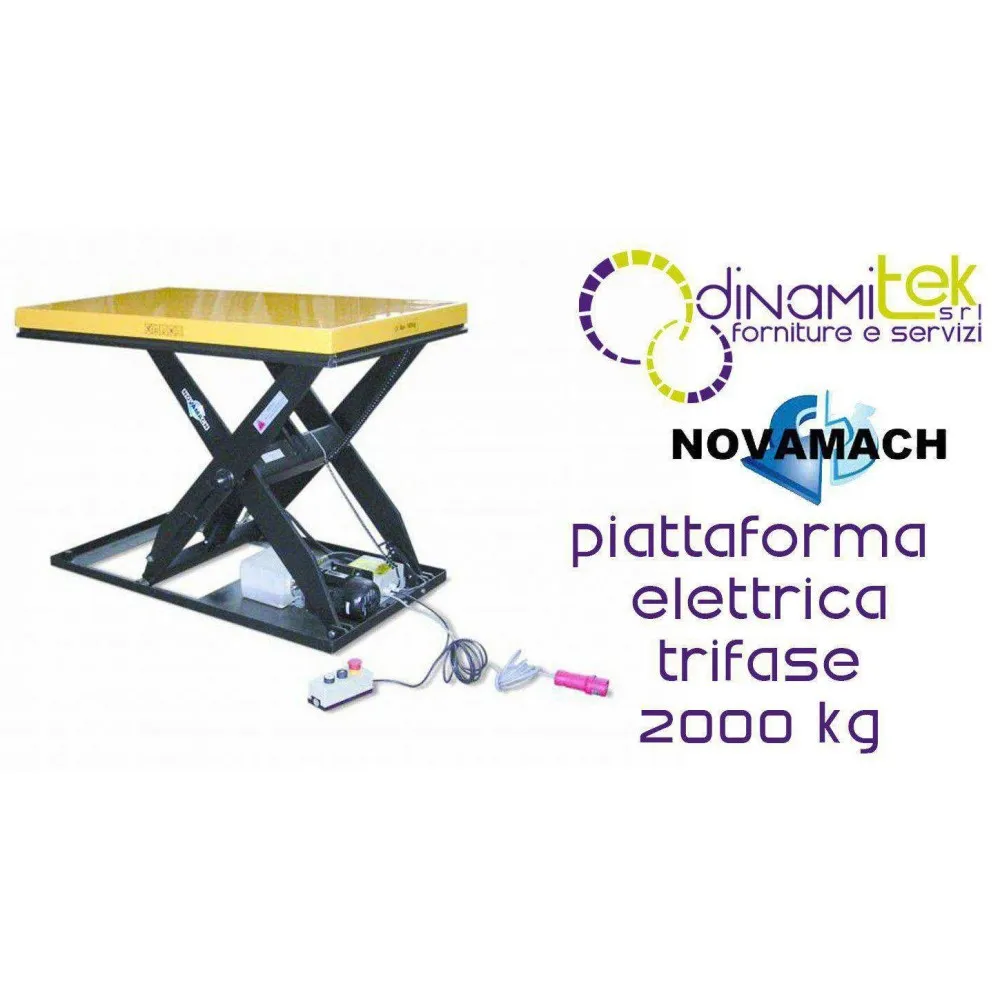 NPF200EH PLATE-FORME DE L'éLECTRO-HYDRAULIQUES TRIPHASé DéBIT 2000KG NOVAMACH Dinamitek 1