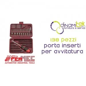 Fermec BIT-138 CASSETTA 138 PEZZI PORTA INSERTI PER AVVITATURA Dinamitek 1