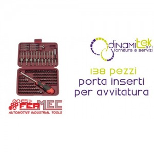 COFFRET D'INSERTION COMPLET DE 138 PIèCES | OUTILS PROFESSIONNELS BIT-138 FERMEC Dinamitek 1