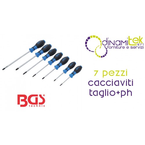 7-PIECE SCREWDRIVER SET WITH PH AND FLAT HEAD | - DINAMITEK BGS7944 BGS TECHNIC Dinamitek 6