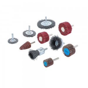 JUEGO DE 10 PIEZAS DE CEPILLOS DE ALAMBRE Y DISCOS ABRASIVOS | BGS74499 BGS TECHNIC Dinamitek 9
