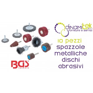 10-TEILIGES SET AUS DRAHTBüRSTEN UND SCHLEIFSCHEIBEN | BGS74499 BGS TECHNIC Dinamitek 10