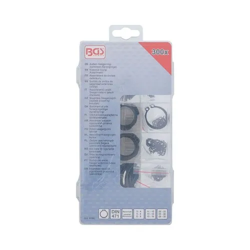 SURTIDO DE 300 ANILLOS SEEGER EXTERNOS | | FERMEC BGS8046 BGS TECHNIC Dinamitek 5