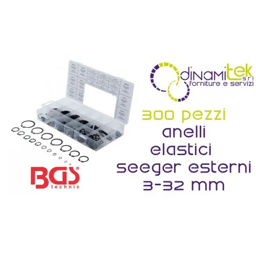 ASSORTIMENT DE 300 ANNEAUX SEEGER EXTERNES | | FERMEC BGS8046 BGS TECHNIC Dinamitek 6