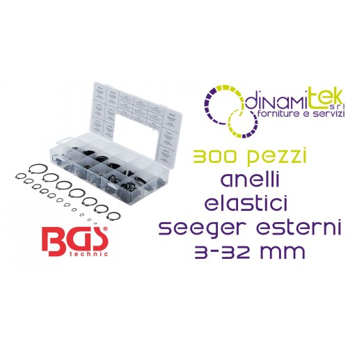 ASSORTMENT OF 300 EXTERNAL SEEGER RINGS | | FERMEC BGS8046 BGS TECHNIC Dinamitek 6