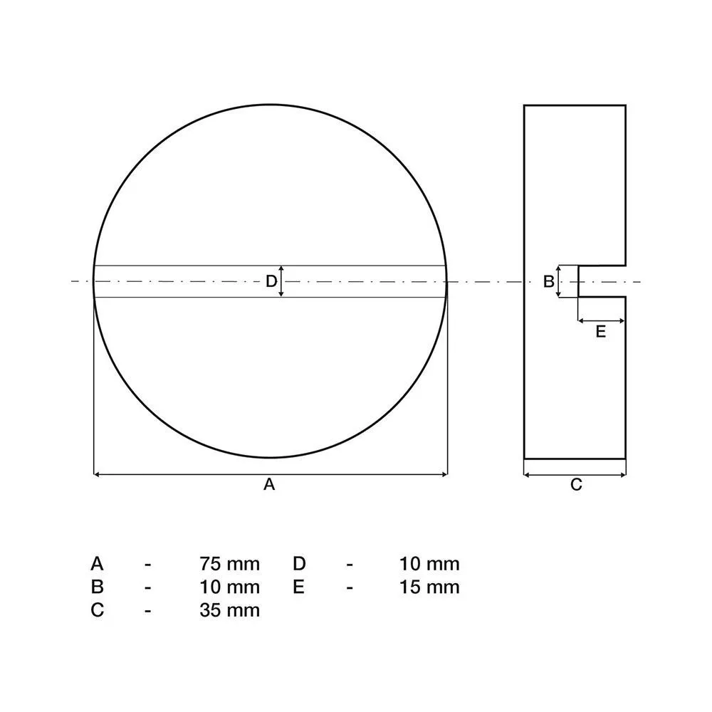 BGS technic BGS72112 TAMPONE IN GOMMA PER MARTINETTO 75 X 35 MM Dinamitek 4