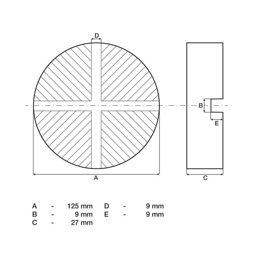 RUBBER BUFFER FOR JACK 125X27MM 5T BGS72111 BGS TECHNIC Dinamitek 7