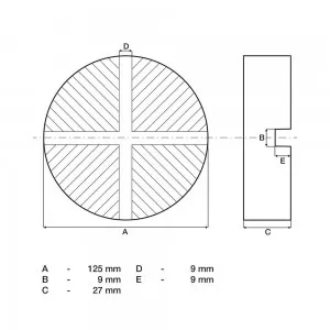 BGS technic BGS72111 TAMPONE IN GOMMA PER MARTINETTO 125 X 27 MM Dinamitek 4