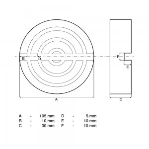 GATO DE TOPE DE GOMA Ø105MM 5T BGS72110 BGS TECHNIC Dinamitek 6