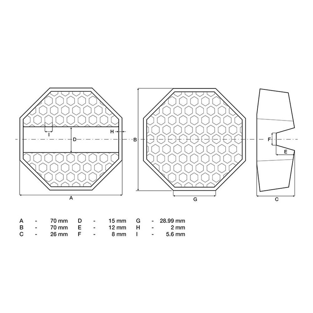 BGS technic BGS72109 TAMPONE IN GOMMA PER MARTINETTO 70 X 70 X 26 MM Dinamitek 4