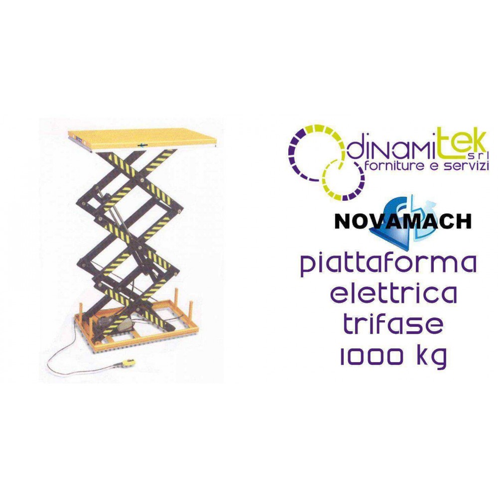 NPFA100E PLATTFORM ELEKTRO-HYDRAULISCHE DREI-PHASEN-KAPAZITäT 1000KG NOVAMACH Dinamitek 1