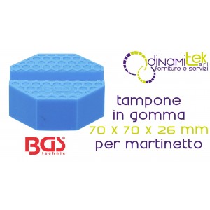 BGS technic BGS72109 TAMPONE IN GOMMA PER MARTINETTO 70 X 70 X 26 MM Dinamitek 1