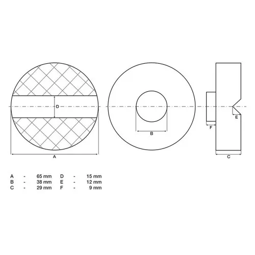 BGS technic BGS72108 TAMPONE IN GOMMA PER MARTINETTO 65 X 38 MM Dinamitek 4