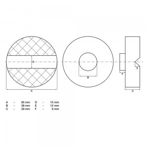 BGS technic BGS72108 TAMPONE IN GOMMA PER MARTINETTO 65 X 38 MM Dinamitek 4