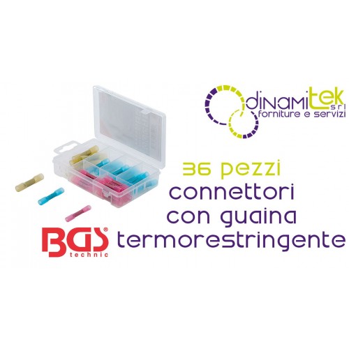 ASSORTIMENT DE 36 CONNECTEURS BGS85221 | GAINES THERMORéTRACTABLES IP67 | FERMEC Dinamitek 5