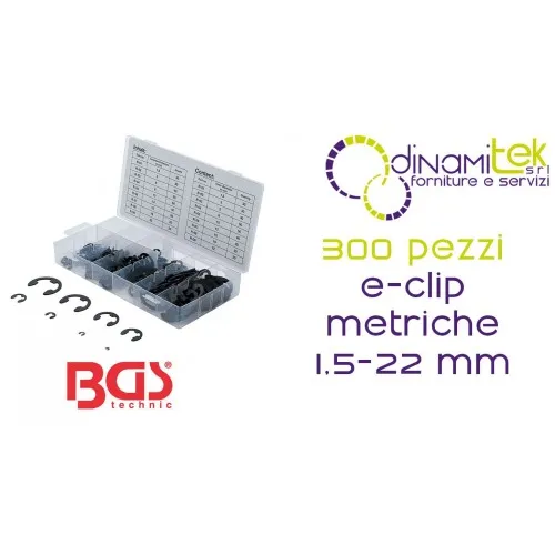 SORTIMENT MIT 300 METRISCHEN E-CLIPS | | FERMEC BGS8039 BGS TECHNIC Dinamitek 6