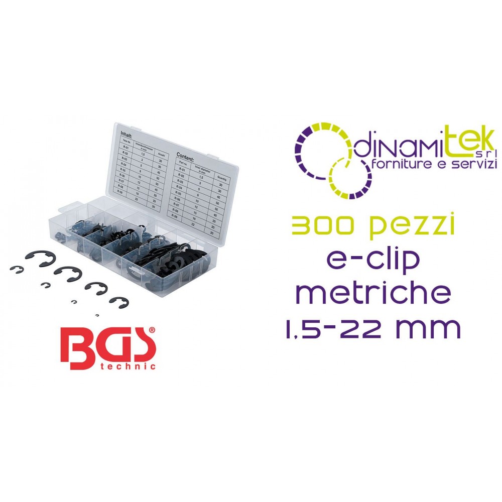 ASSORTMENT OF 300 METRIC E-CLIPS | | FERMEC BGS8039 BGS TECHNIC Dinamitek 6