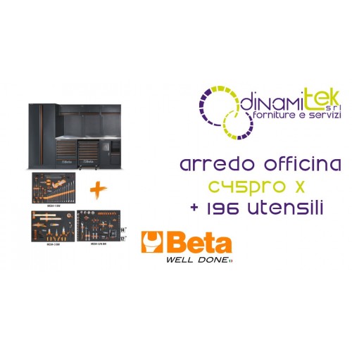 BETA C45PRO X/196UT: PROFESSIONAL WORKSHOP FURNITURE + 196 TOOLS ON SALE Dinamitek 1