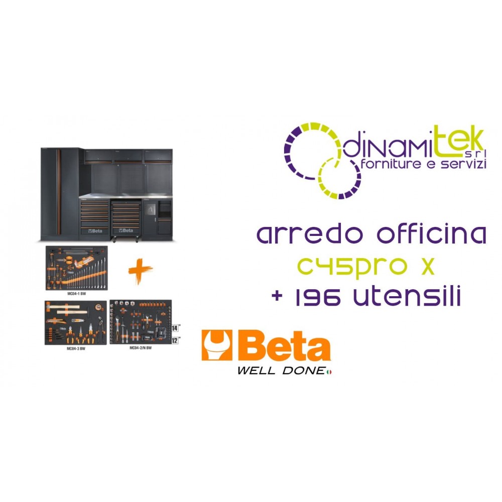 BETA C45PRO X/196UT: PROFESSIONAL WORKSHOP FURNITURE + 196 TOOLS ON SALE Dinamitek 1