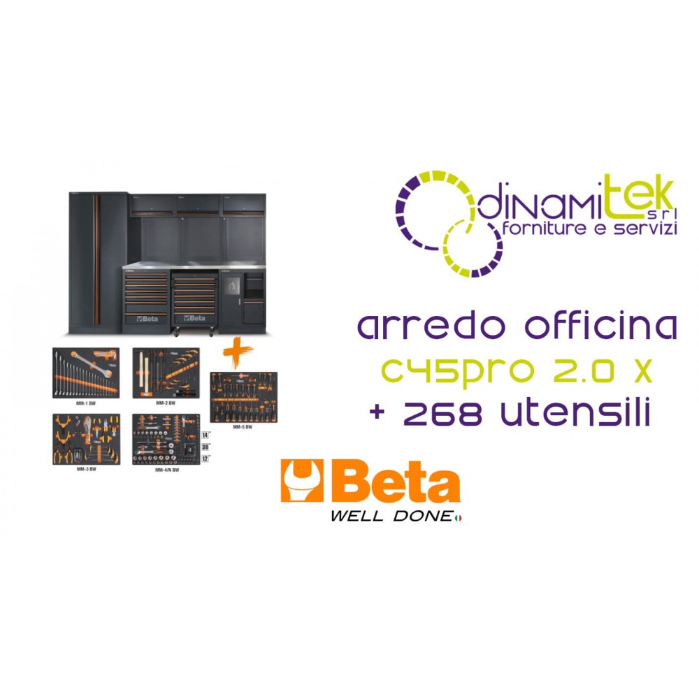 BETA C45PRO 2.0 X/268UT: PROFESSIONAL WORKSHOP FURNITURE + 268 TOOLS ON SALE Dinamitek 6