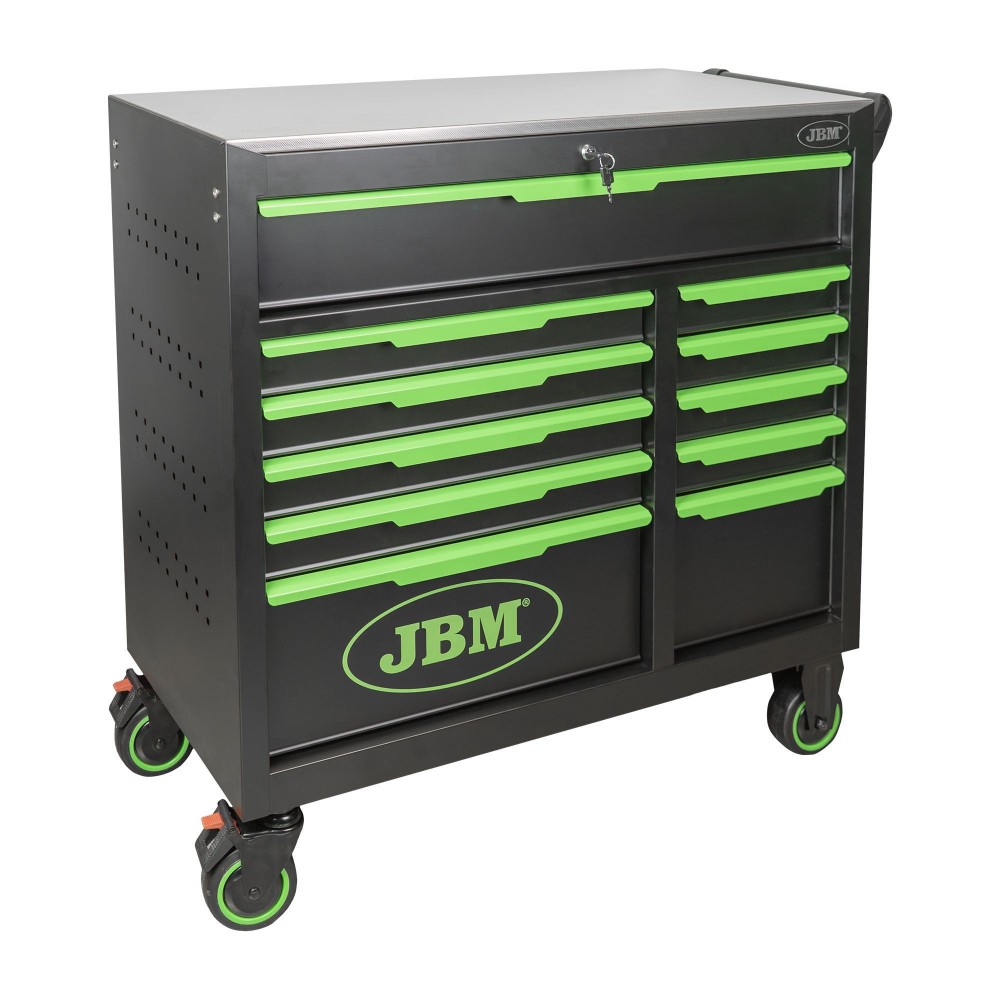 CARRO DE HERRAMIENTAS DE 11 CAJONES: ACERO INOXIDABLE Y GUíAS CON COJINETES DE BOLAS 54511 JBM Dinamitek 2