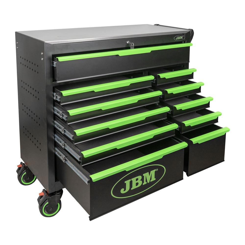 CARRO DE HERRAMIENTAS DE 11 CAJONES: ACERO INOXIDABLE Y GUíAS CON COJINETES DE BOLAS 54511 JBM Dinamitek 3