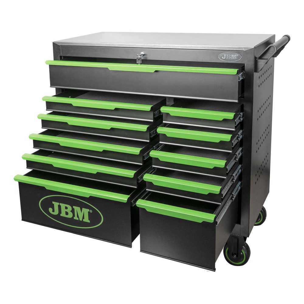 11-DRAWER TOOL TROLLEY – STAINLESS STEEL AND BALL BEARING SLIDES 54511 JBM Dinamitek 4