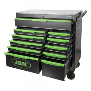 CARRO DE HERRAMIENTAS DE 11 CAJONES: ACERO INOXIDABLE Y GUíAS CON COJINETES DE BOLAS 54511 JBM Dinamitek 4