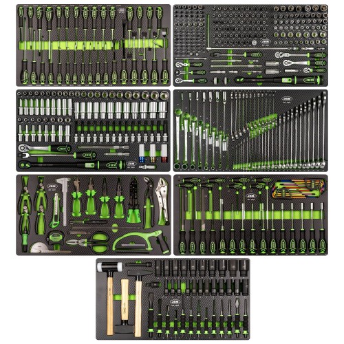 CARRELLO ATTREZZI XL JBM 54688 – 8 CASSETTI CON 468 PEZZI ASSEMBLATI