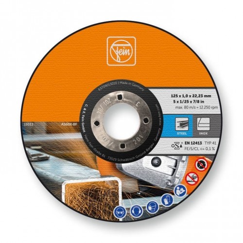FEIN CUTTING DISC Ø 125 MM - STEEL AND STAINLESS STEEL - 25 PIECES Dinamitek 2