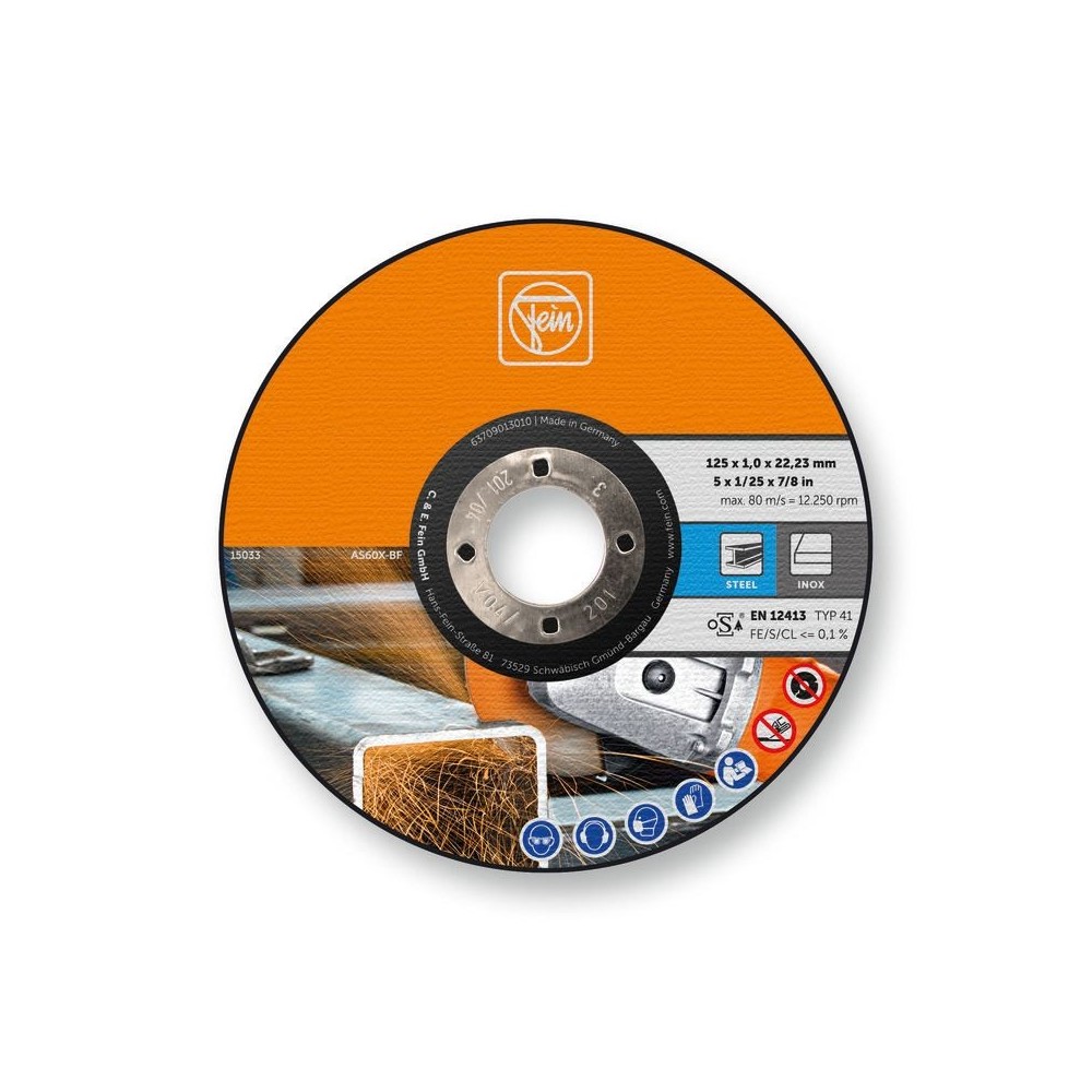 DISQUE à TRONçONNER FEIN Ø 125 MM - ACIER ET ACIER INOXYDABLE - 25 PIèCES Dinamitek 2