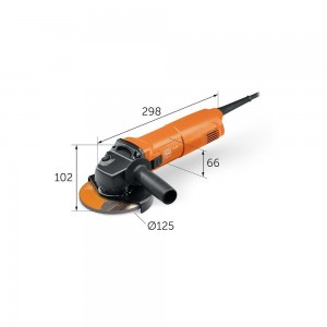AMOLADORA ANGULAR COMPACTA FEIN CG 10-125 DE 1000 W: CORTE, DESBARBADO Y LIJADO Dinamitek 3