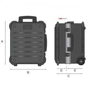 GT LINE V-ROCK TURTLE PEL PROFESSIONAL TROLLEY - DURABLE AND SAFE FOR TOOLS Dinamitek 4