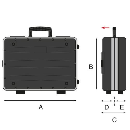 GT LINE PROFESSIONAL TROLLEY REVO21 WH PEL - MAXIMALE MOBILITäT UND SCHUTZ IN POLYPROPYLEN Dinamitek 5